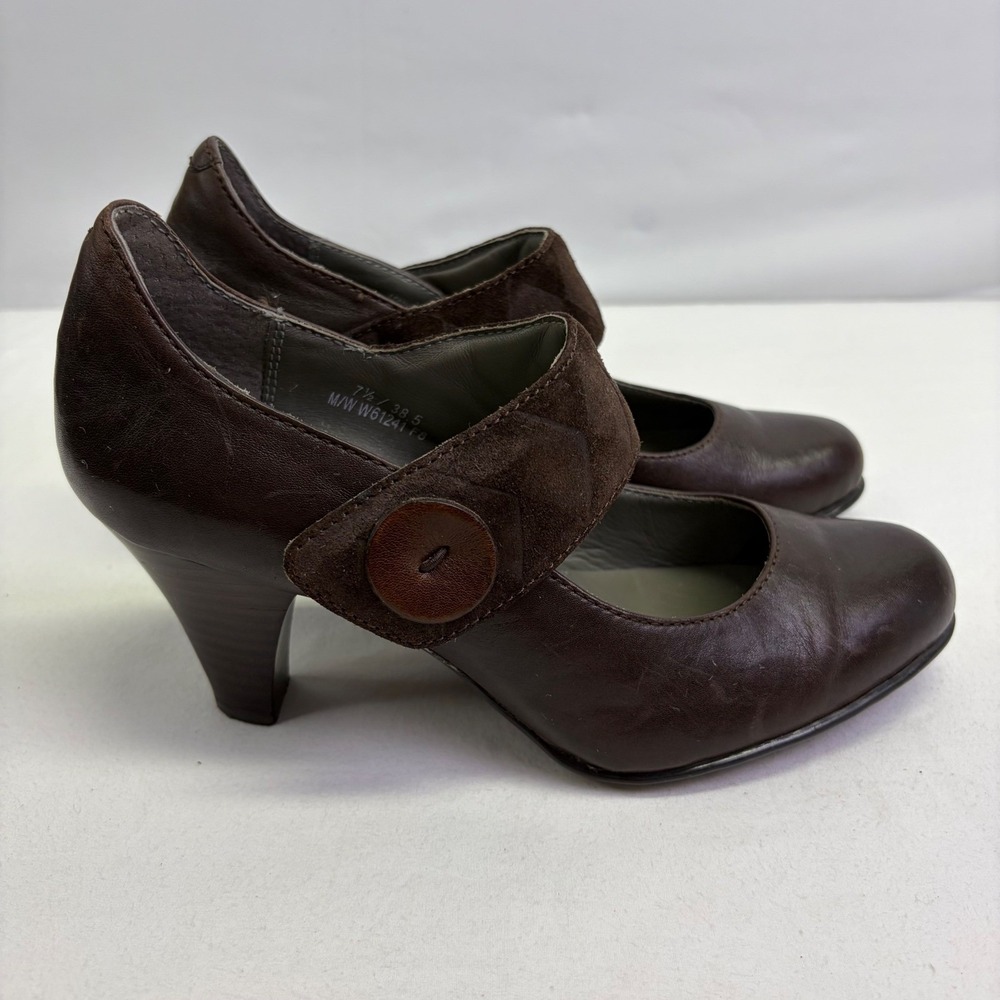 Vintage Y2K Born Mary Jane Heels 7.5 Brown Suede Whimsigoth Dark Academia Boho